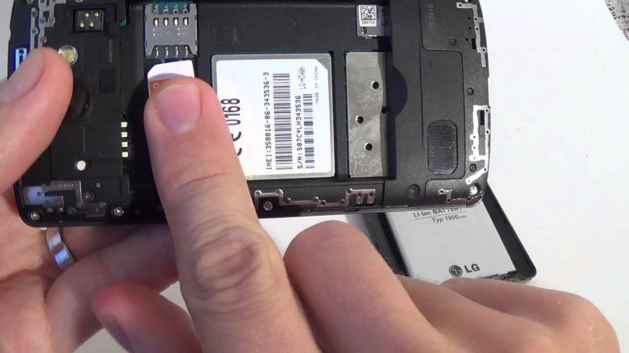 How to put sim card and memory card in Lg Leon 4G LTE H340n