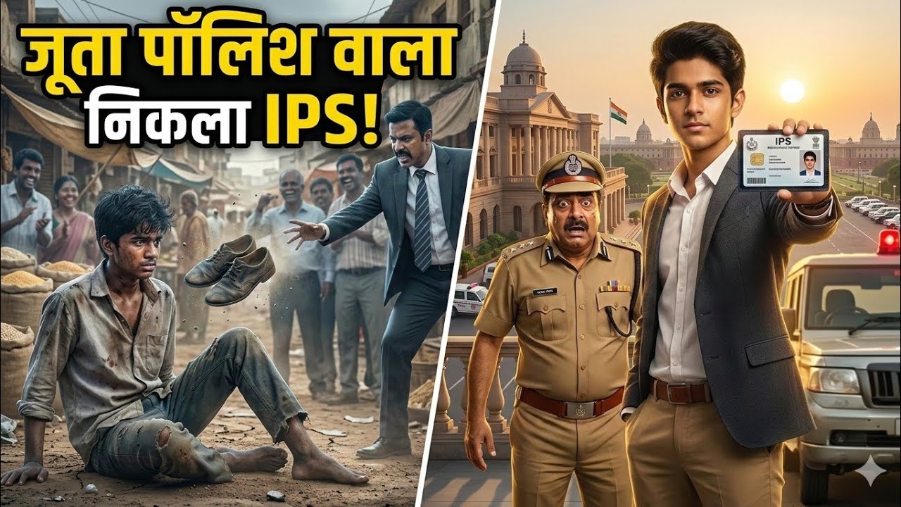 जूते पॉलिश करने वाला लड़का निकला IPS 😱 फिर जो हुआ 😱