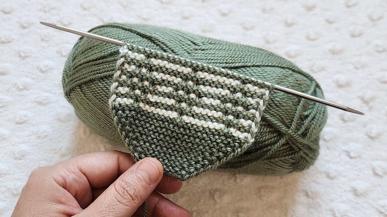 Бесшовный узор для пинеток с двумя спицами