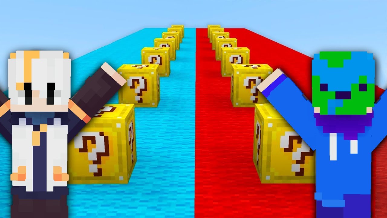 NOOB Vs PRO: Carrera de Lucky Blocks!