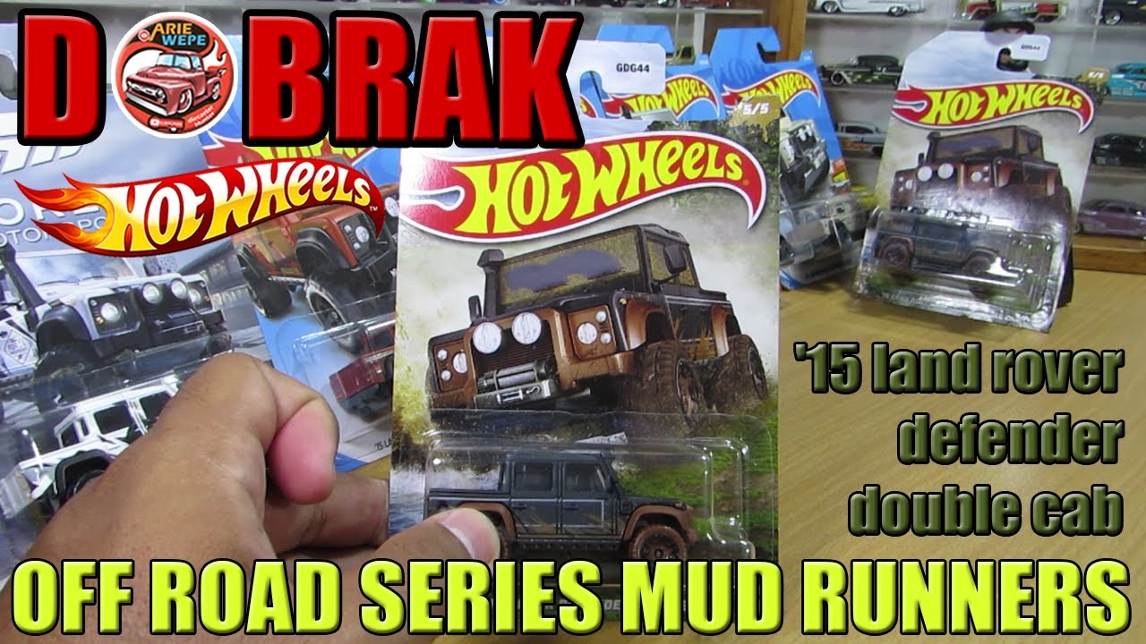 DOBRAK HOT WHEELS 15 LAND ROVER DEFENDER DOUBLE CAB MUD RUNNERS @ArieWepe