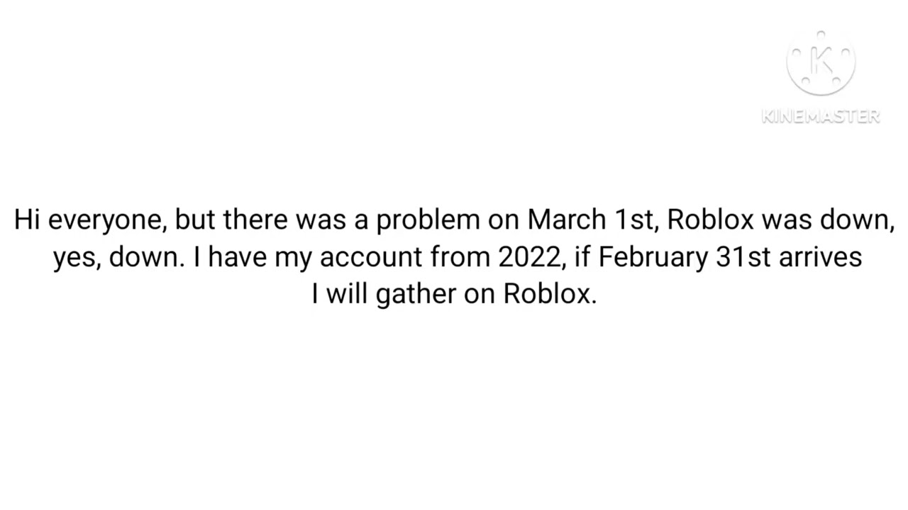 Roblox will be offline on March 1st.