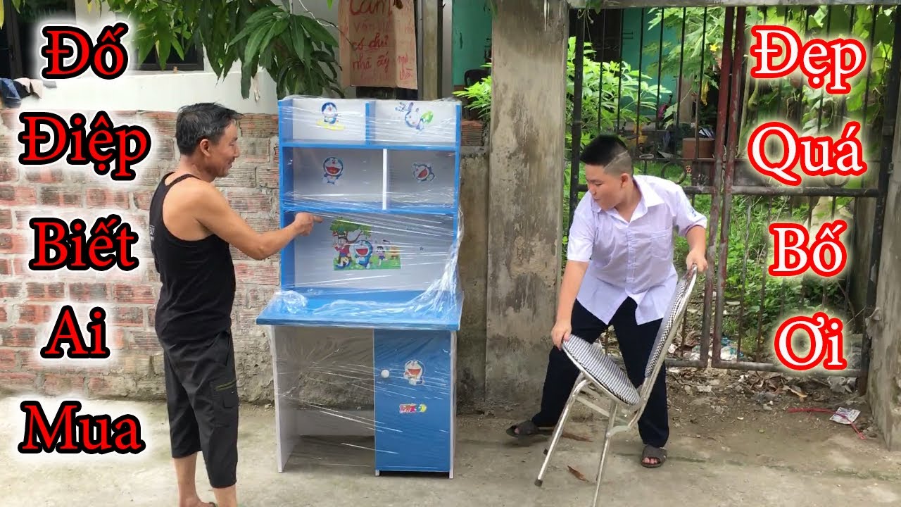 Mua B&agrave;n Ghế Đồ D&ugrave;ng Học Tập Tặng Điệp Lợn Bước V&agrave;o Năm Học Mới || HGN Vlogs