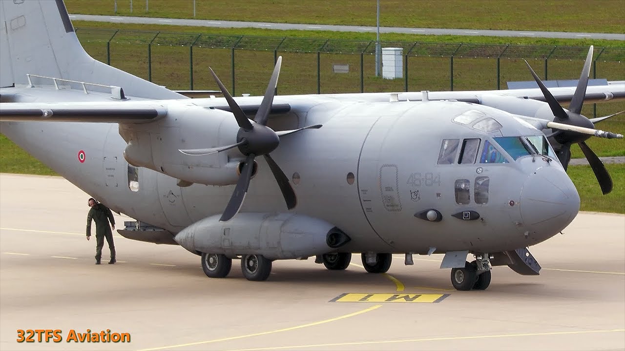 [4K] C27 SPARTAN, Italian AF, Start Up and Departure Eindhoven