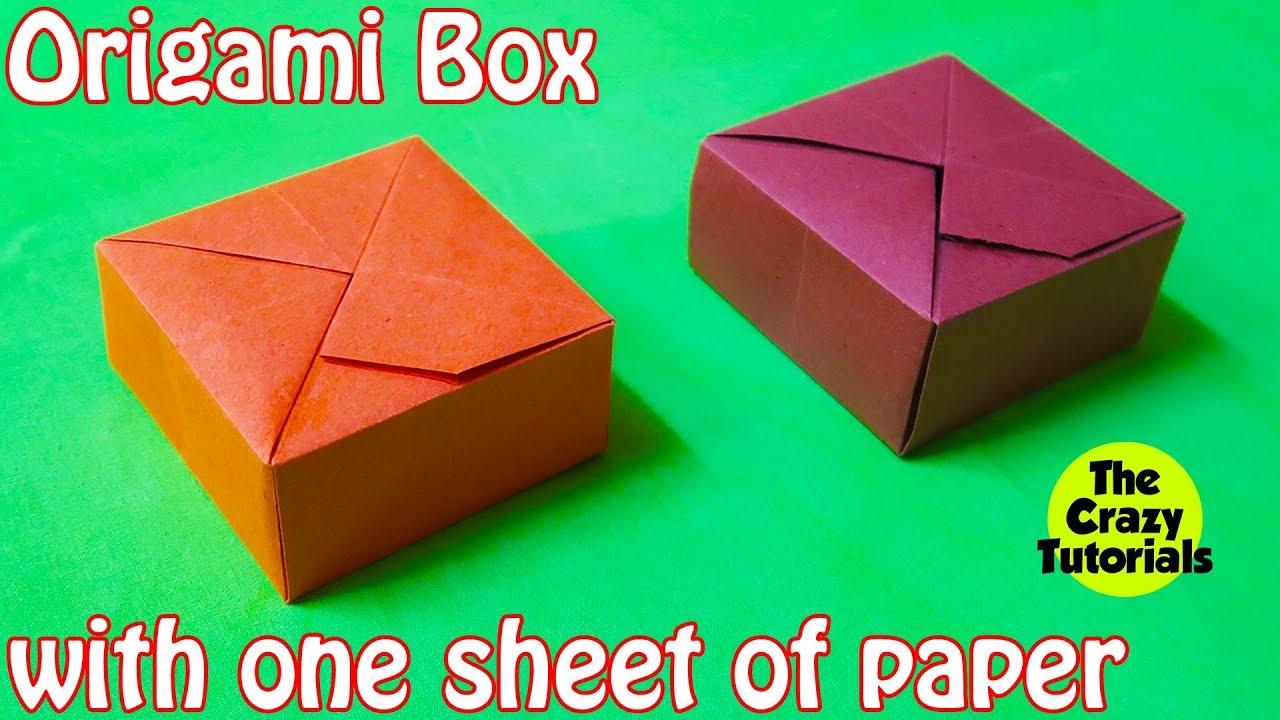 DIY - Origami Box with One Sheet of Paper (easy)