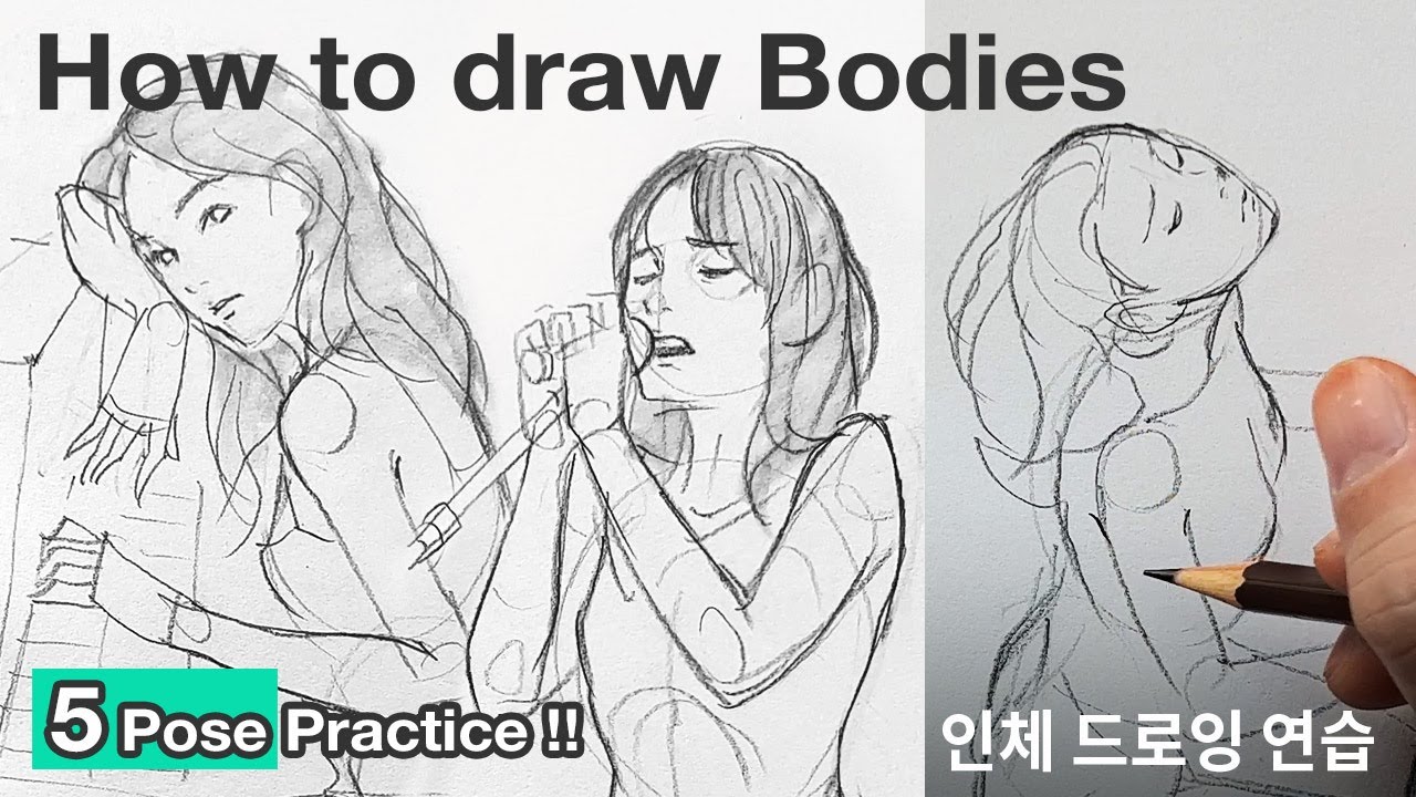 How to draw Bodies / Practice with me ✍✍