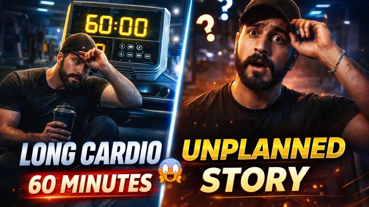 60 Minutes Long Cardio 😱 | Unplanned Gym Story