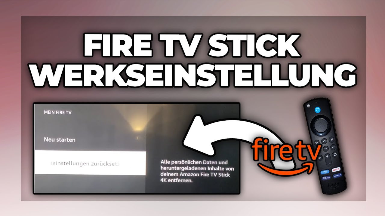 Fire TV Stick auf Werkseinstellung zurücksetzen und Daten löschen - 4k Max Tutorial