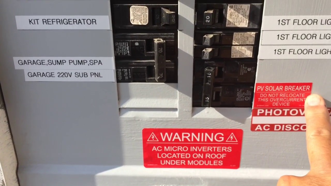 Solar Installation Labeling Requirements for Permit Inspection. DIY solar installation