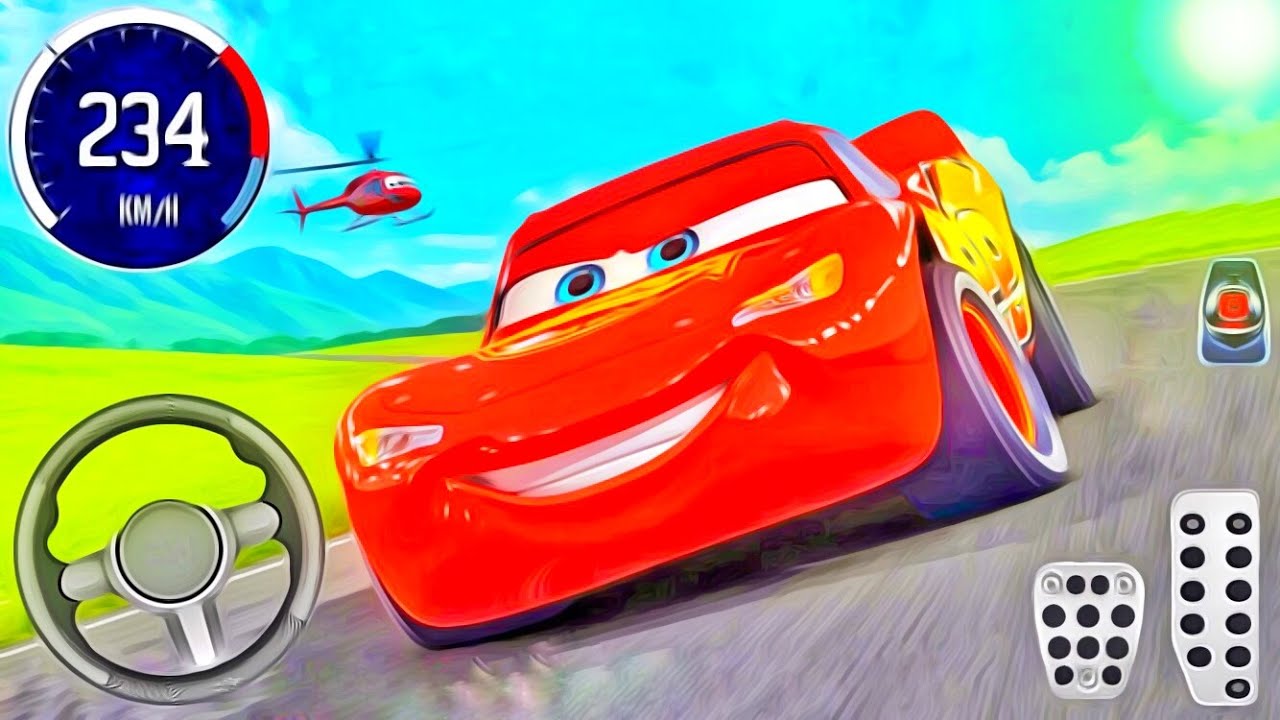 Extreme Crazy Car Driving Simulator - Lightning McQueen Car Mega Ramp Stunts : Android Gameplay