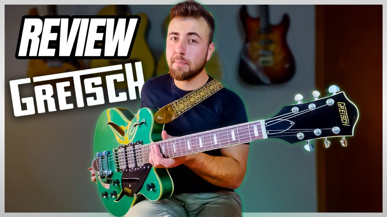 Demonstração da guitarra Gretsch semi acústica com 3 humbuckers