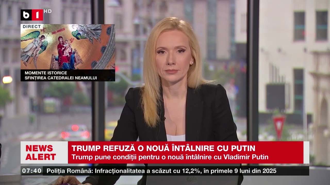 TRUMP REFUZĂ O NOUĂ &Icirc;NT&Acirc;LNIRE CU PUTIN_Știri B1TV_26 oct. 2025