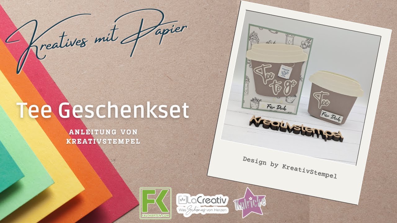 Anleitung Tee Geschenkset mit Stanzformen Kaffee / Tee to go von Kulricke