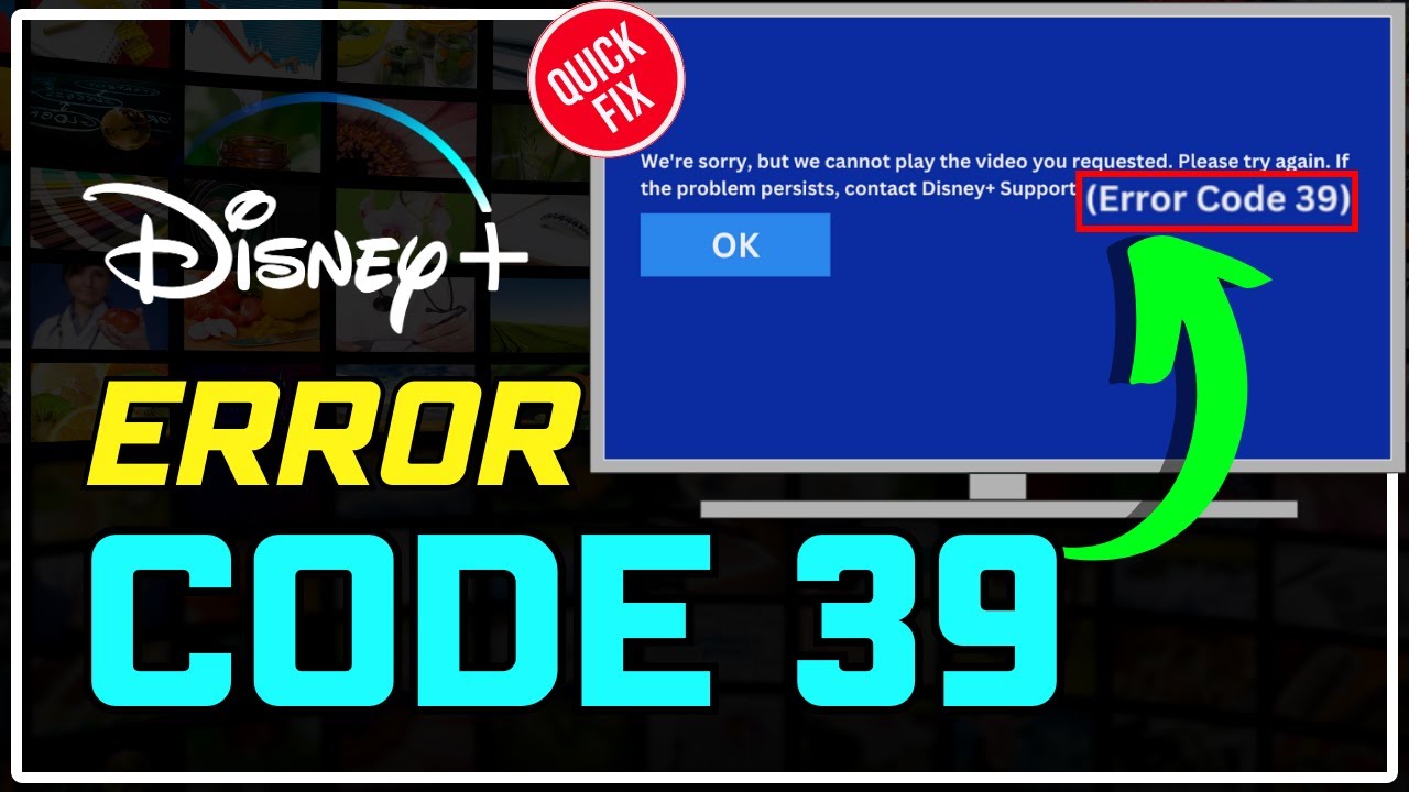 How to Fix Disney Plus Error Code 39 || Disney+ Error 39 [SOLVED]
