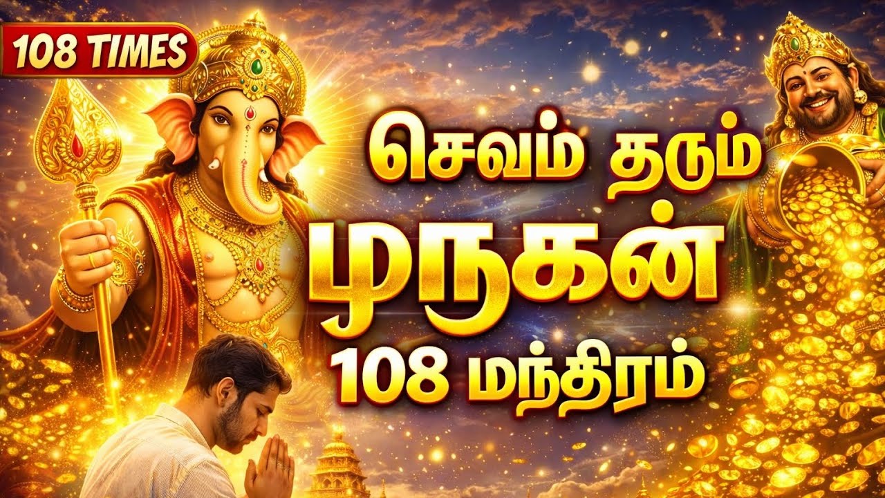 வெள்ளிக்கிழமை வீட்டில் ஒலிக்க வேண்டிய பாடல் கடன் தீரும்! பண வரவு பெருகும்! 💰 108 முருகன்  மந்திரம்