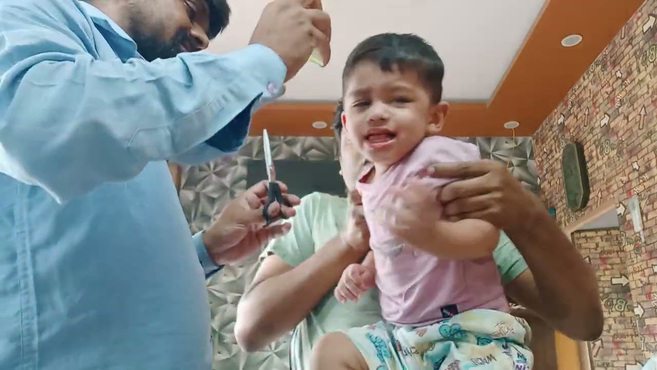 Ashvik hair cutting