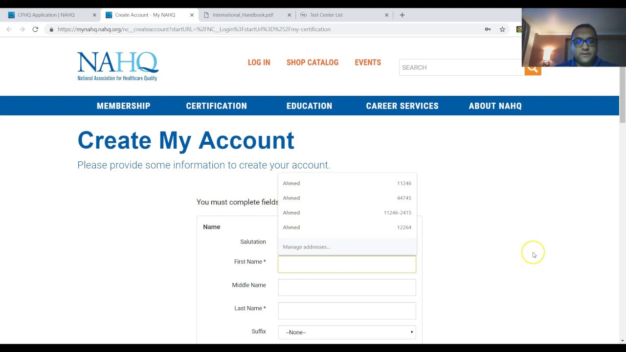 How to register for CPHQ Exam كيفية التسجيل لامتحان