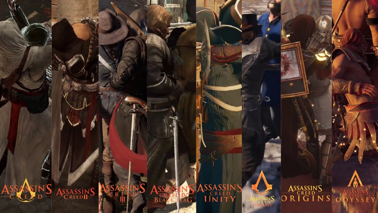 1 Minute of Hidden Blade Takedowns From Every Assassin's Creed