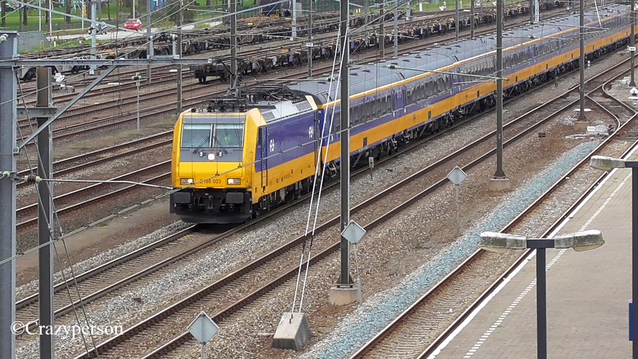 Lange treinen NS VIRM (12 baks) en 2 TRAXX Locs+Stam!
