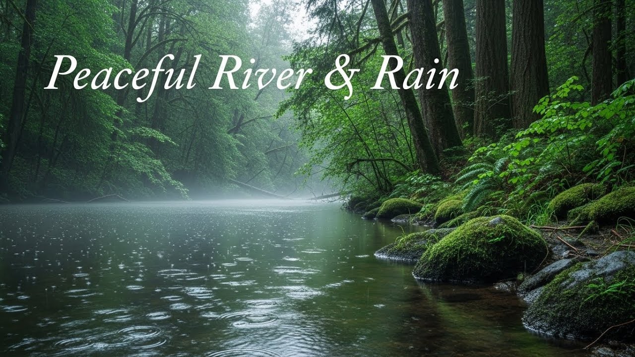 Relaxing Rain Sounds with Flowing River Sounds for Meditation, Sleep, and Relaxation