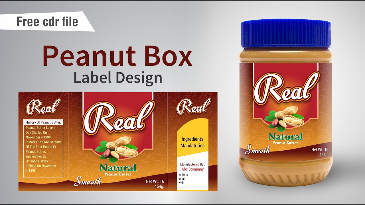 Coreldraw Tutorials | Peanut Box Label Design in Coreldraw  || #Graphic House