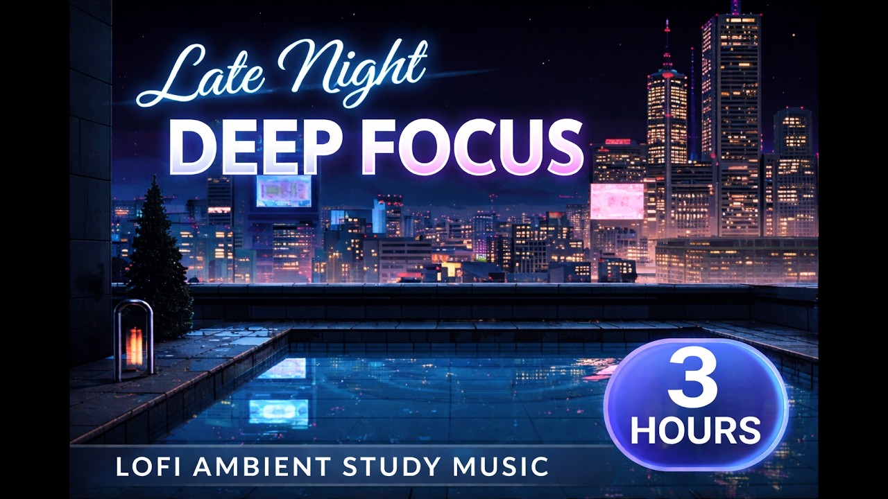 Late Night Deep Focus — Lofi Ambient Study Music for Flow State (3 Hours)