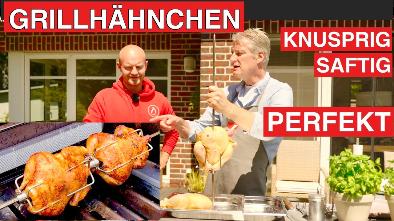 🔥 GRILLBLITZ: Grillhähnchen vom Drehspieß knusprig saftig perfekt Gasgrill Heckbrenner Schickling