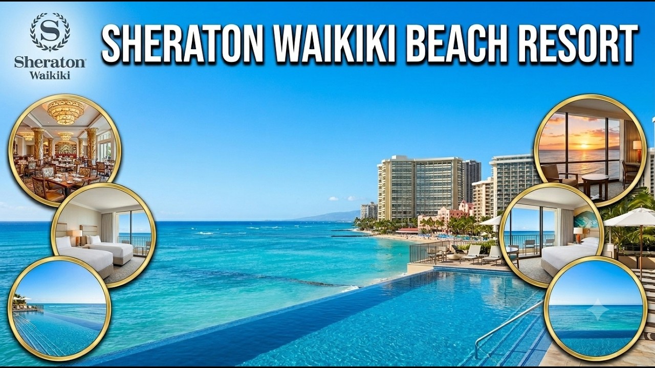 [4K] Hotel Tour | 🇺🇸 HONOLULU, Sheraton Waikiki Beach Resort 2025