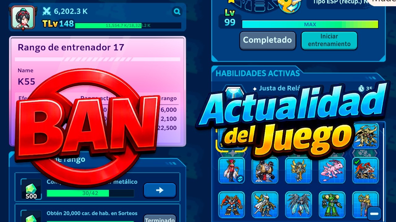 BAN = FUNA en Digimon UP | Actualidad y pol&eacute;mica del juego Compensacion