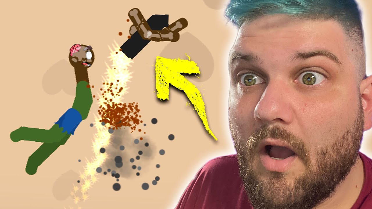 segurei tão forte no foguete que arrancou meus braços | Stickman Dismounting #5