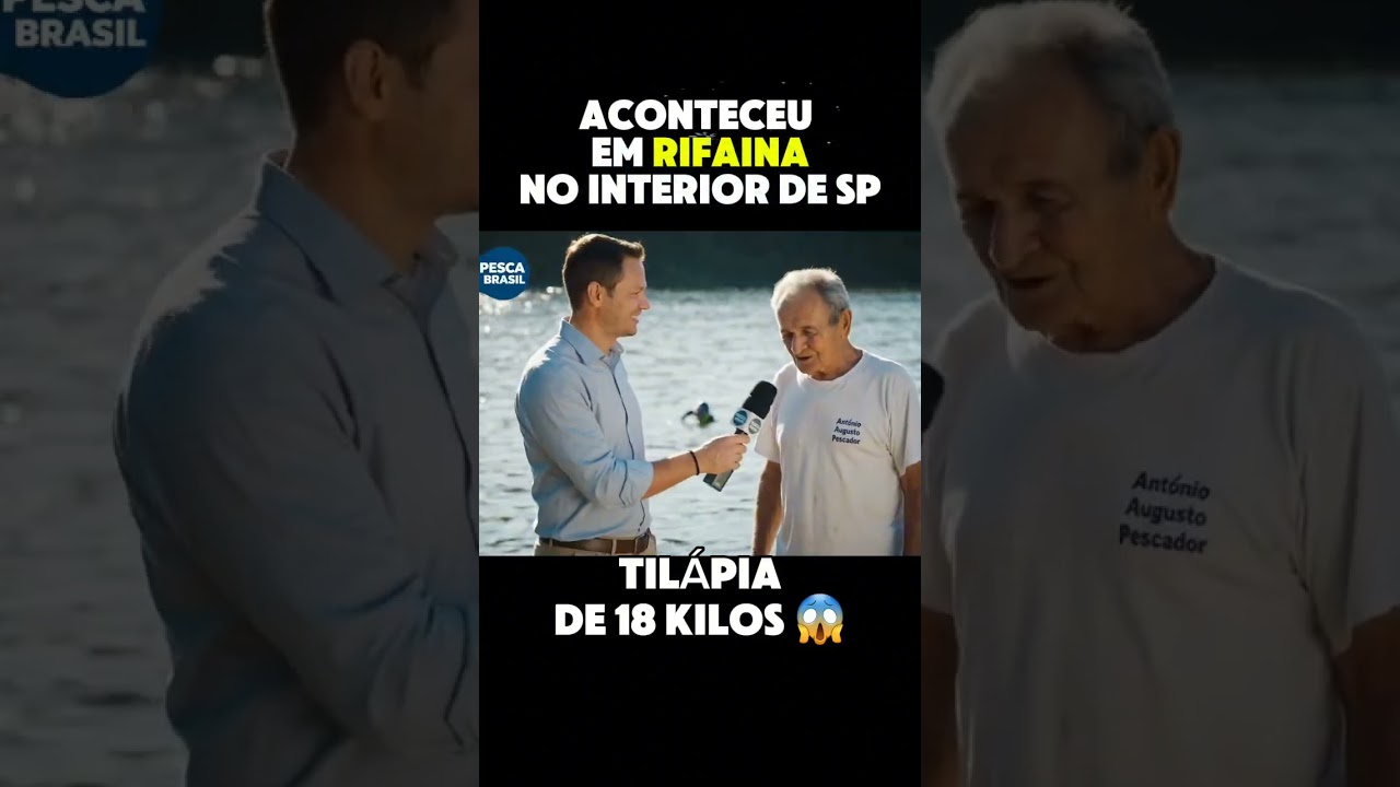 Til&aacute;pia gigante capturada no interior de S&atilde;o Paulo #pesca #humor