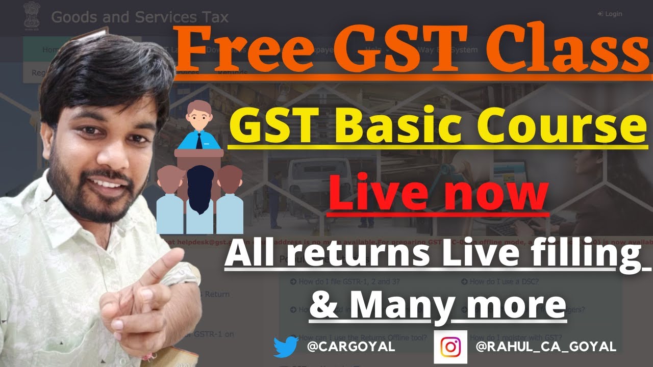 GST Basic course in Hindi | GST live Class Day 1 |
