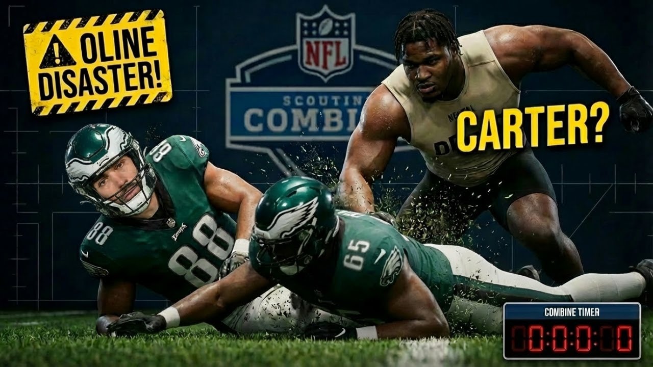 Eagles' Combine Drama: A.J. Brown, Carter & the Offensive Line Disaster