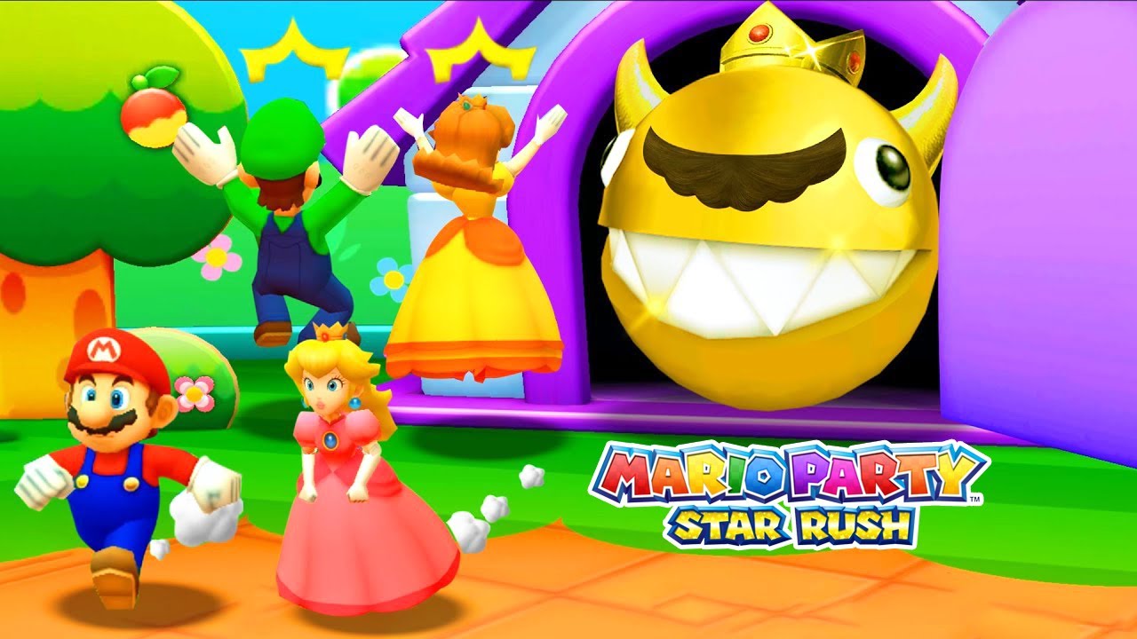 Mario Party Star Rush - Daisy vs Mario vs Luigi vs Peach (Master CPU)