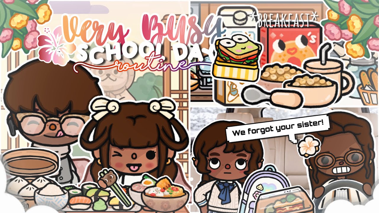 🥞✨🚘*Очень напряженный школьный день* 🐻💼 (работа, японский ресторан) ☀️💐