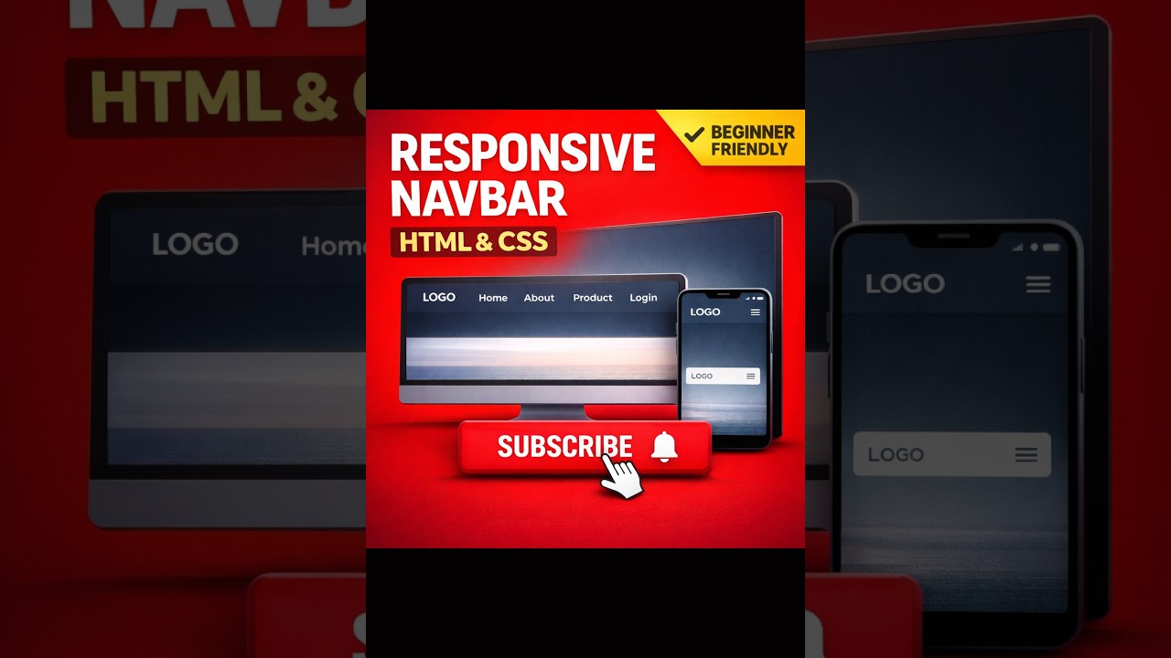 Build a Responsive Navbar with HTML&CSS Beginners, 2026.