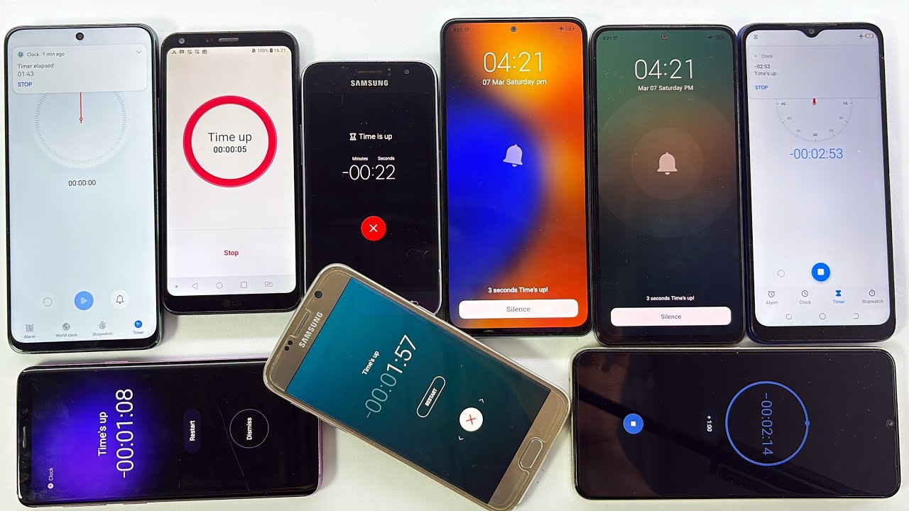 Timer Samsung Galaxy + Huawei Y90 + Xiaomi Redmi N11 + POCO F4 + TECNO + LG Q6 + Vivo Y16 