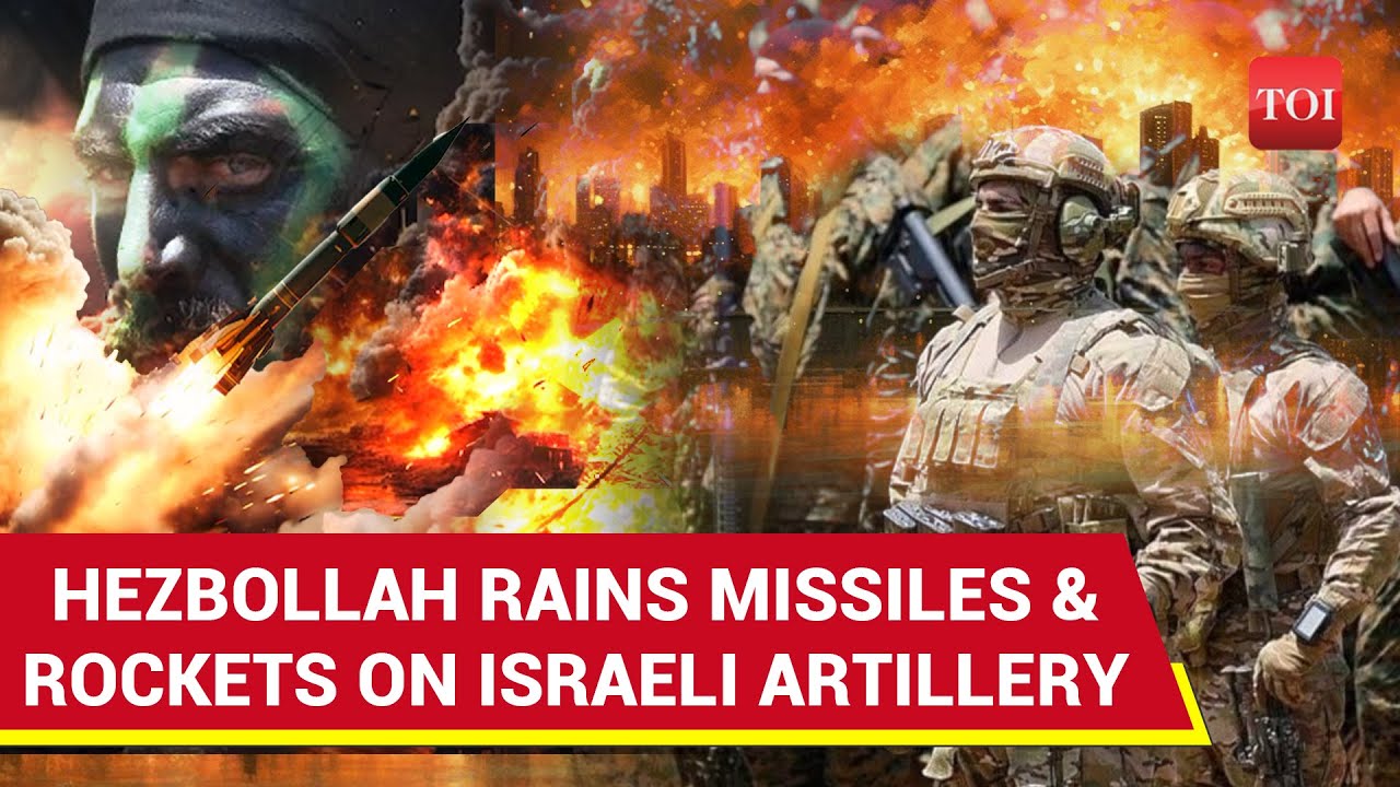 3 Attacks In 3 Minutes: Hezbollah's Missile Salvo 'Blows Up' Israel Army's Artillery | Watch