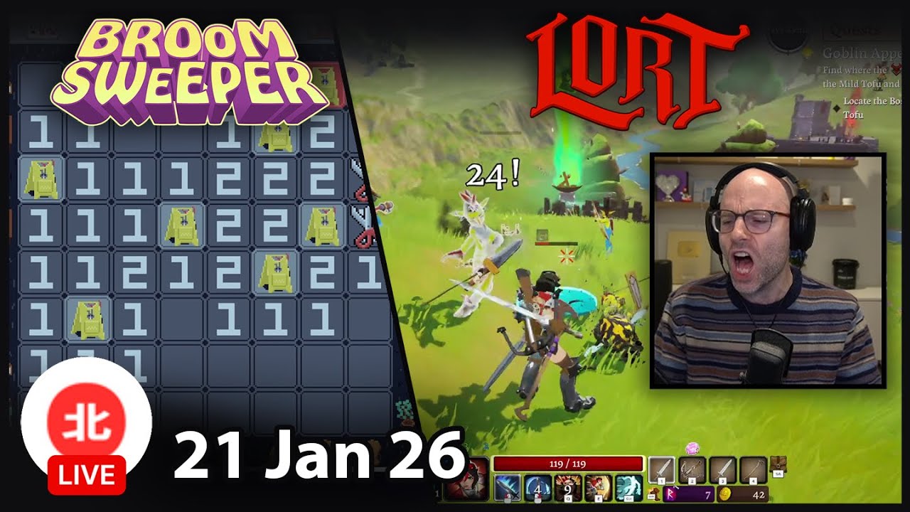 BroomSweeper / LORT - 21 Jan 2026 - Unofficial Northernlion VOD without Chat
