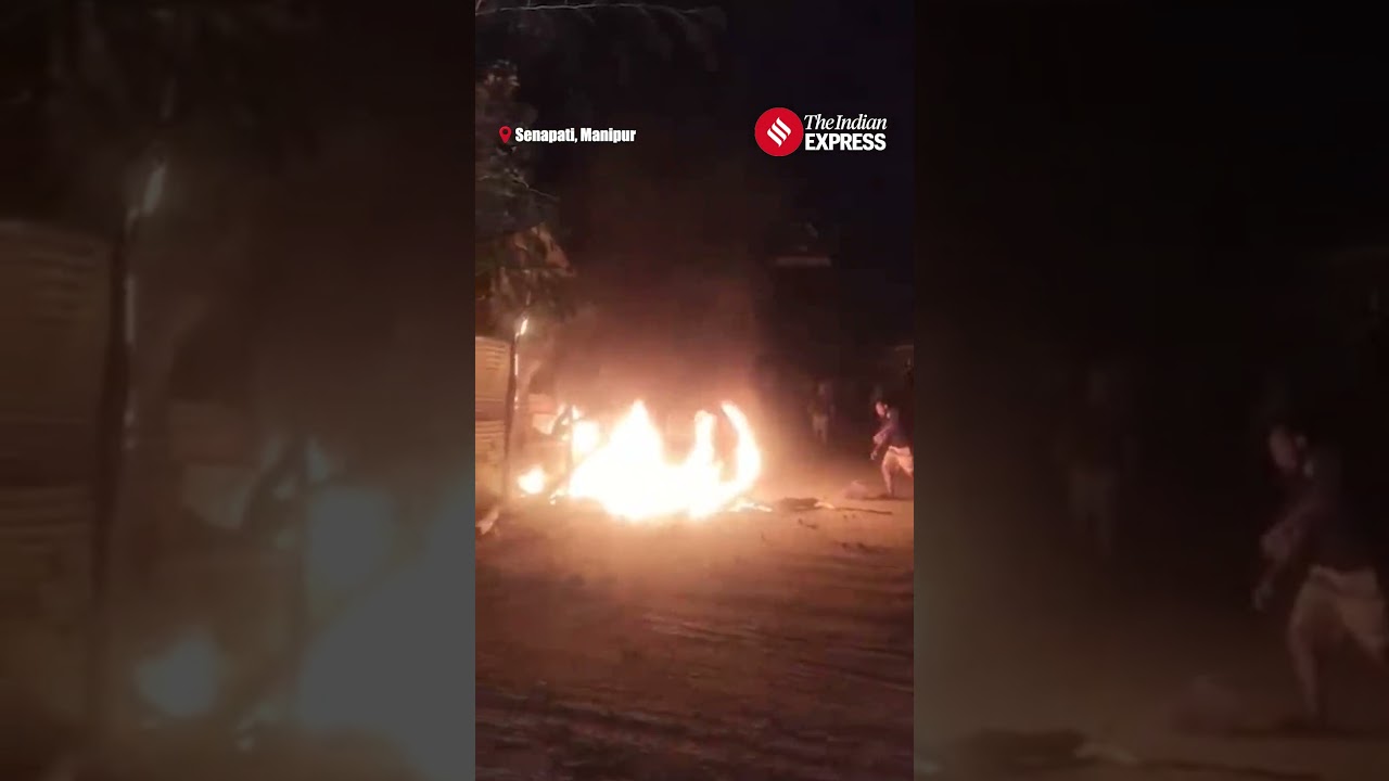 Manipur Mob Attacks Assam Rifles Camp, Torches Security Vehicles