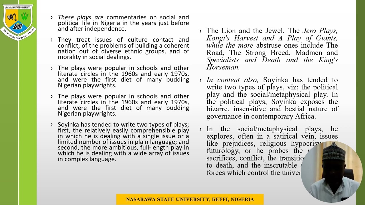 ENG123- INTRODUCTION TO NIGERIAN LITERATURE