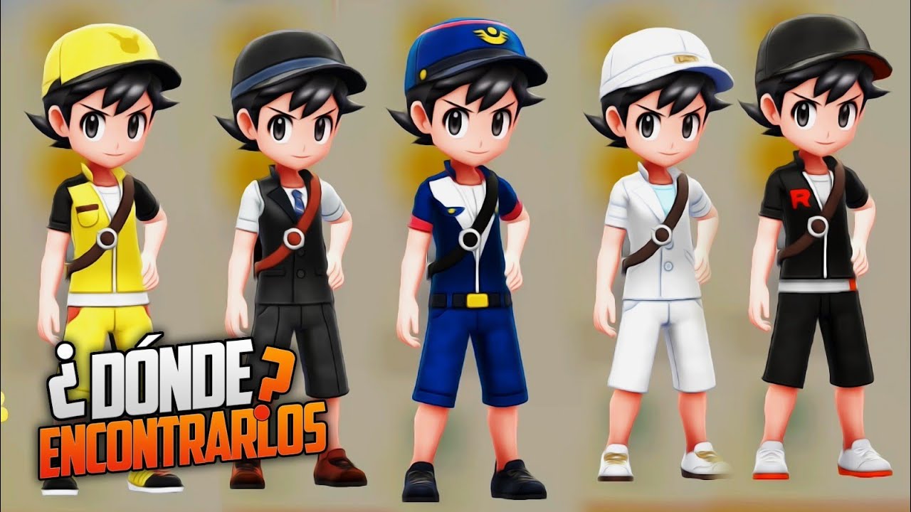 ¿Como CONSEGUIR TODOS los CONJUNTOS?👕 - Pokémon Lets GO Pikachu / Eevee