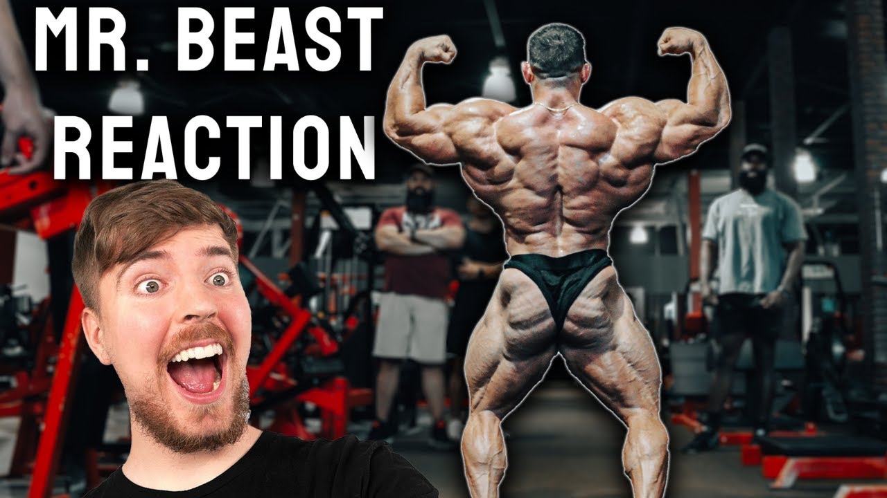 Mr. Beast Reacts to Mr. Olympia Derek Lunsford physique