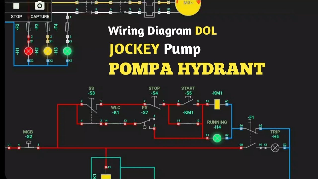 Cara kerja panel pompa jockey - DOL ( pompa hydrant ).