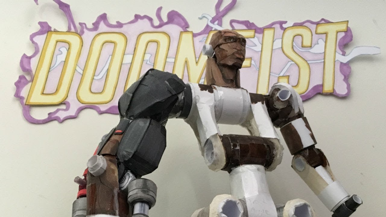 DOOMFIST (Overwatch) Paper Model, Part 3 - He Stands!