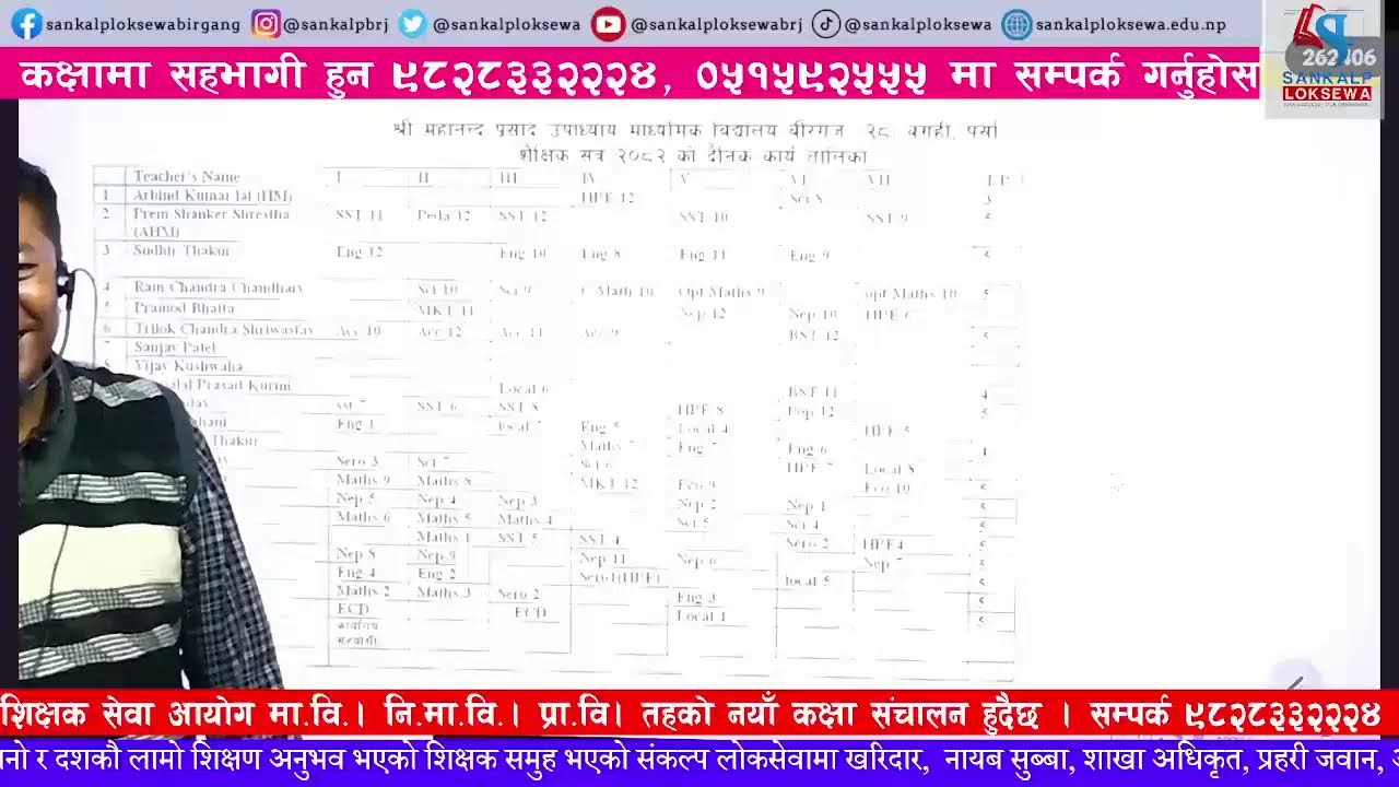 TSC || EDUCATIONAL PLAN-2 || SANKALP LOKSEWA || PREM SHANKAR SHRESTHA || BIRGUNJ 2082-11-10