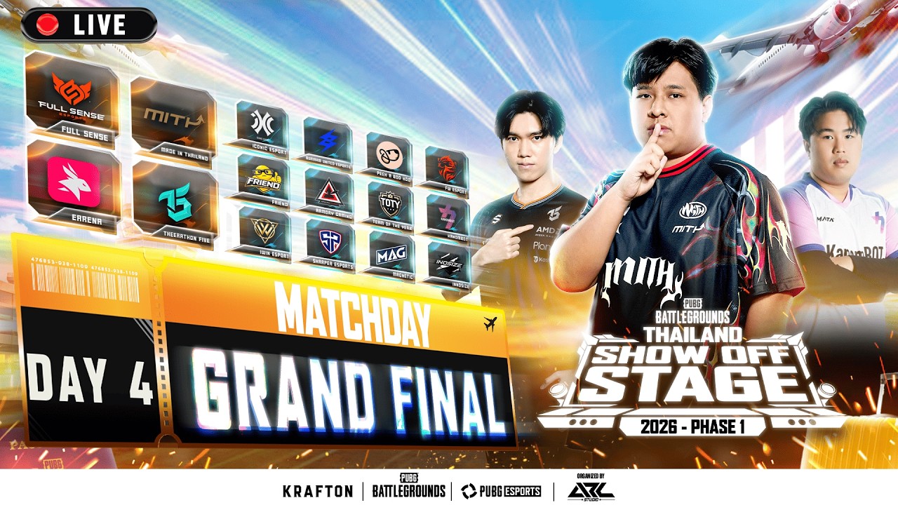 🔴 [LIVE] สด!! 𝐏𝐔𝐁𝐆 𝐓𝐡𝐚𝐢𝐥𝐚𝐧𝐝 𝐒𝐡𝐨𝐰-𝐎𝐟𝐟 𝐒𝐭𝐚𝐠𝐞 𝐏𝐡𝐚𝐬𝐞 𝟏 Grand Final Day 4