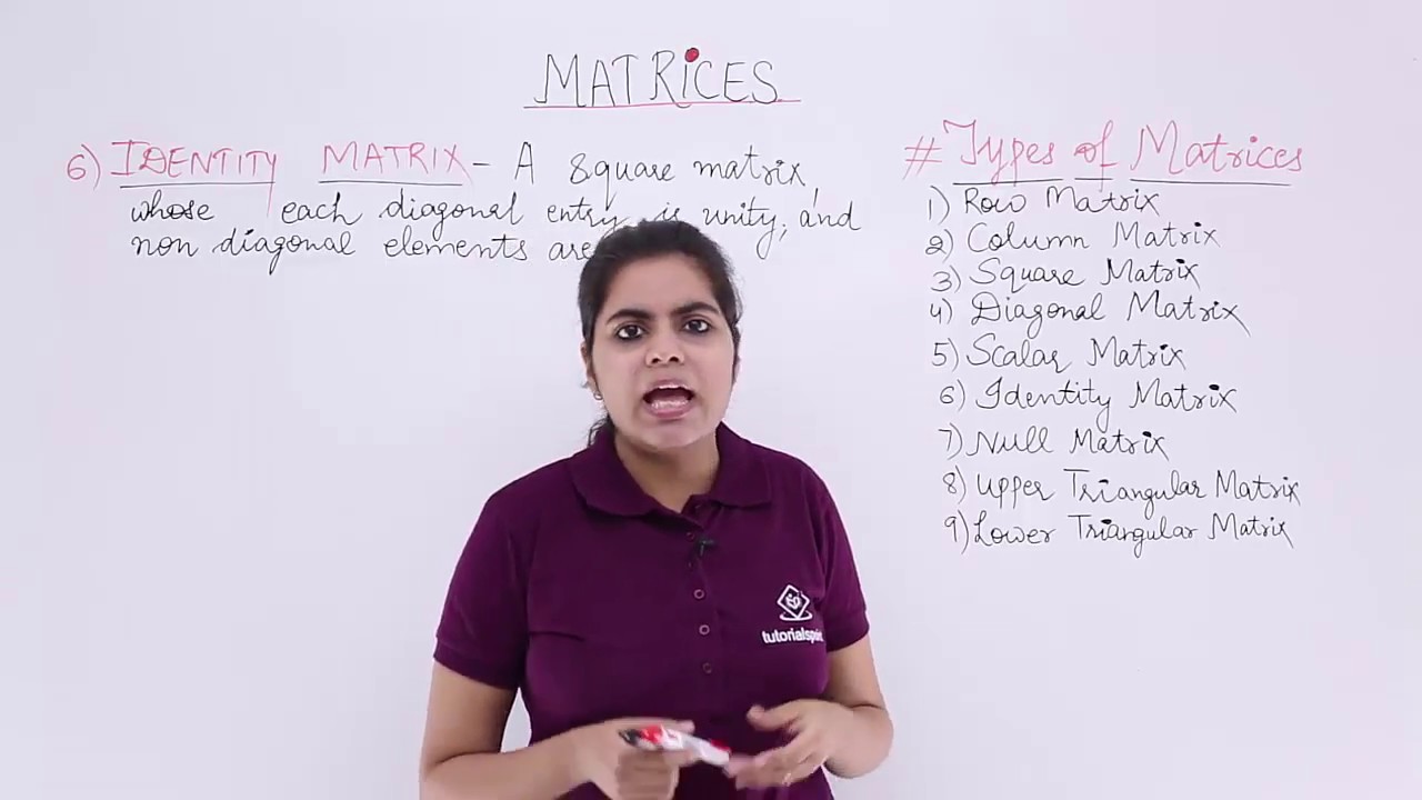 Class 12th &ndash; Identity Matrix | Matrices | Tutorials Point