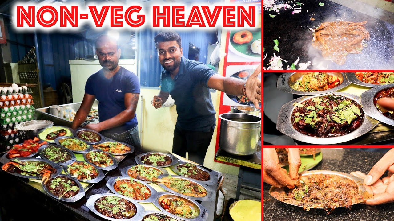 BEST EVER! Non-veg Street food HEAVEN in Chennai - 24HOUR Restaurant