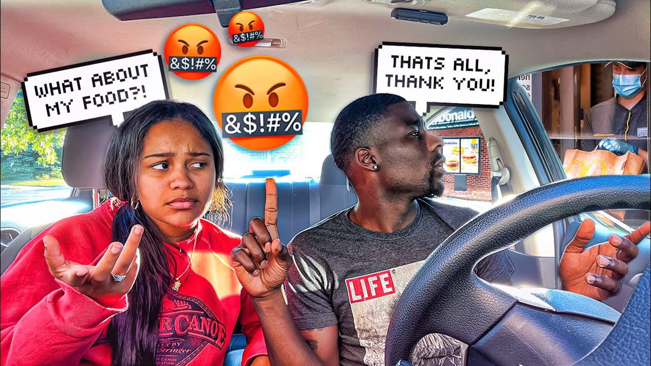 IGNORING MY GIRLFRIEND'S DRIVE THRU ORDER! *SHE ALMOST CRIES*
